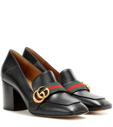 gucci mid heel loafers|gucci loafer boots.